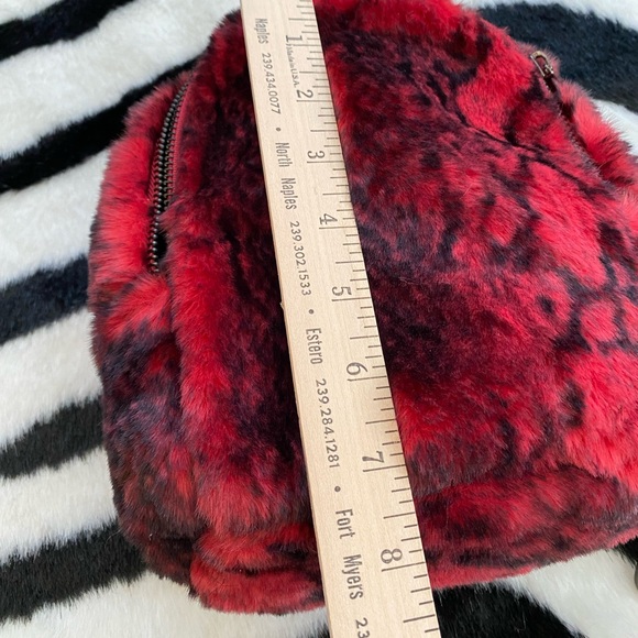Mini Two Toned Faux Fur Backpack